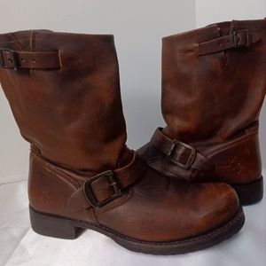 Women’s Frye Veronica Short Leather Boots Size 9 